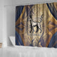 Suty Shower Curtain with Typhonic Beast Staff Ancient Egypt Symbolism