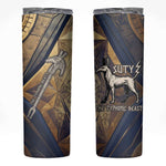 Suty Skinny Tumbler with Typhonic Beast Staff Ancient Egypt Symbolism