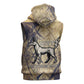 Suty Sleeveless Hoodie with Typhonic Beast Staff Ancient Egypt Symbolism
