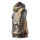 Suty Sleeveless Hoodie with Typhonic Beast Staff Ancient Egypt Symbolism