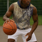 Suty Sleeveless Hoodie with Typhonic Beast Staff Ancient Egypt Symbolism
