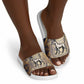 Suty Slide Sandals with Typhonic Beast Staff Ancient Egypt Symbolism