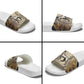 Suty Slide Sandals with Typhonic Beast Staff Ancient Egypt Symbolism