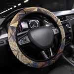 Suty Steering Wheel Cover with Typhonic Beast Staff Ancient Egypt Symbolism
