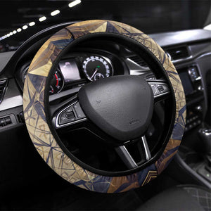 Suty Steering Wheel Cover with Typhonic Beast Staff Ancient Egypt Symbolism