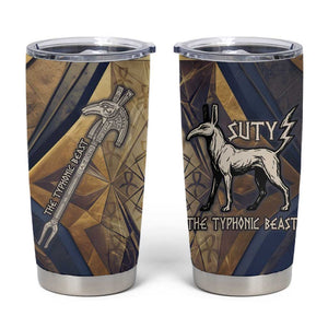 Suty Tumbler Cup with Typhonic Beast Staff Ancient Egypt Symbolism
