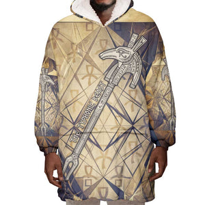 Suty Wearable Blanket Hoodie with Typhonic Beast Staff Ancient Egypt Symbolism