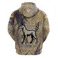 Suty Zip Hoodie with Typhonic Beast Staff Ancient Egypt Symbolism