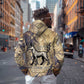 Suty Zip Hoodie with Typhonic Beast Staff Ancient Egypt Symbolism