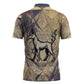 Suty Zipper Polo Shirt with Typhonic Beast Staff Ancient Egypt Symbolism