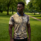 Suty Zipper Polo Shirt with Typhonic Beast Staff Ancient Egypt Symbolism