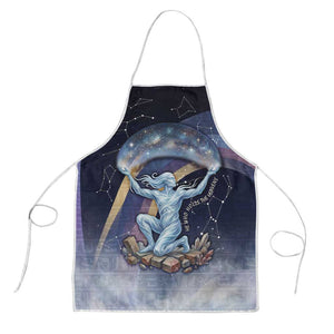 Shu Celestial Constellations Apron Rainbow Ancient Egyptian Sky Deity Theme