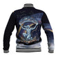 Shu Celestial Constellations Baseball Jacket Rainbow Ancient Egyptian Sky Deity Theme