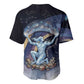 Shu Celestial Constellations Baseball Jersey Rainbow Ancient Egyptian Sky Deity Theme