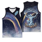 Shu Celestial Constellations Basketball Jersey Rainbow Ancient Egyptian Sky Deity Theme