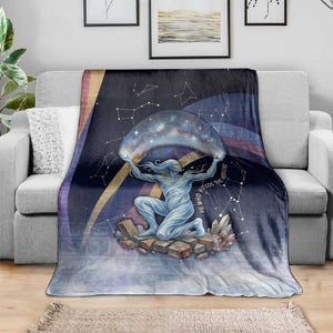 Shu Celestial Constellations Blanket Rainbow Ancient Egyptian Sky Deity Theme
