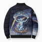 Shu Celestial Constellations Bomber Puffer Jacket Rainbow Ancient Egyptian Sky Deity Theme