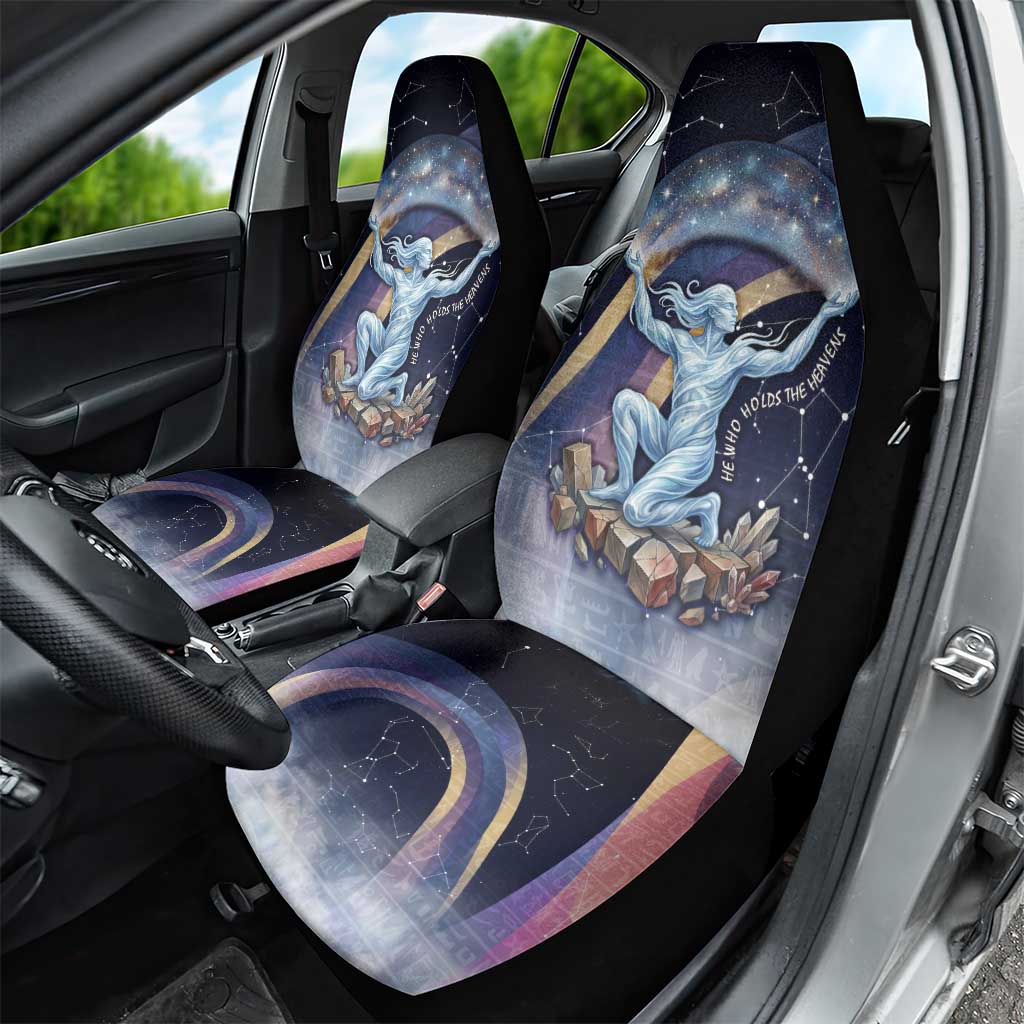 Shu Celestial Constellations Car Seat Cover Rainbow Ancient Egyptian Sky Deity Theme