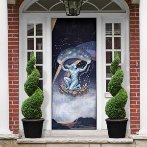 Shu Celestial Constellations Door Cover Rainbow Ancient Egyptian Sky Deity Theme
