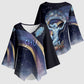 Shu Celestial Constellations Kimono Sleeve Blouse Rainbow Ancient Egyptian Sky Deity Theme