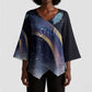 Shu Celestial Constellations Kimono Sleeve Blouse Rainbow Ancient Egyptian Sky Deity Theme
