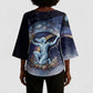 Shu Celestial Constellations Kimono Sleeve Blouse Rainbow Ancient Egyptian Sky Deity Theme