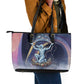 Shu Celestial Constellations Leather Tote Bag Rainbow Ancient Egyptian Sky Deity Theme