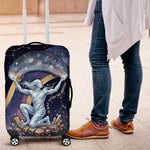Shu Celestial Constellations Luggage Cover Rainbow Ancient Egyptian Sky Deity Theme