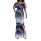 Shu Celestial Constellations Mermaid Dress Rainbow Ancient Egyptian Sky Deity Theme