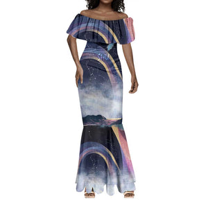 Shu Celestial Constellations Mermaid Dress Rainbow Ancient Egyptian Sky Deity Theme
