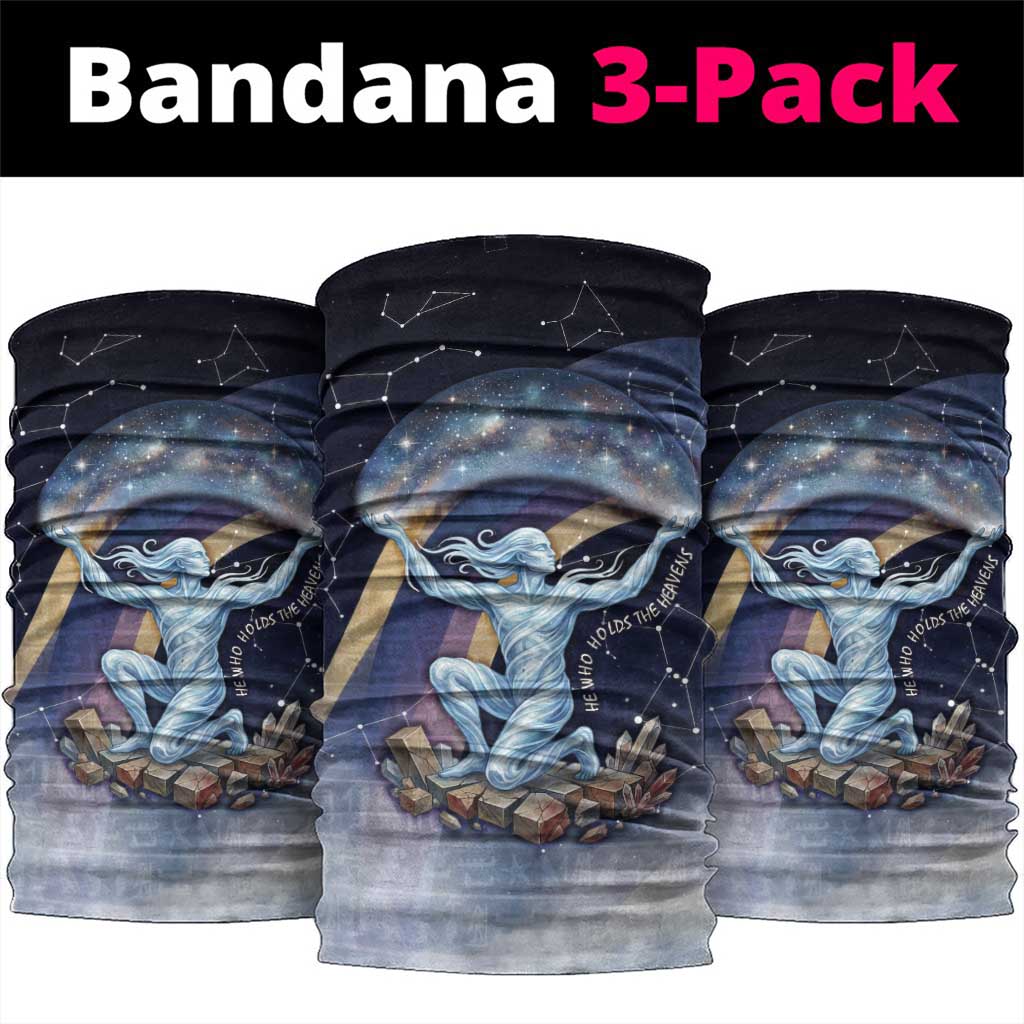 Shu Celestial Constellations Neck Gaiter Rainbow Ancient Egyptian Sky Deity Theme