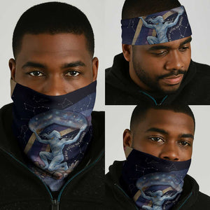 Shu Celestial Constellations Neck Gaiter Rainbow Ancient Egyptian Sky Deity Theme