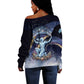 Shu Celestial Constellations Off Shoulder Sweater Rainbow Ancient Egyptian Sky Deity Theme