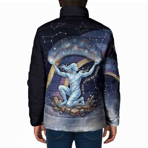 Shu Celestial Constellations Padded Jacket Rainbow Ancient Egyptian Sky Deity Theme