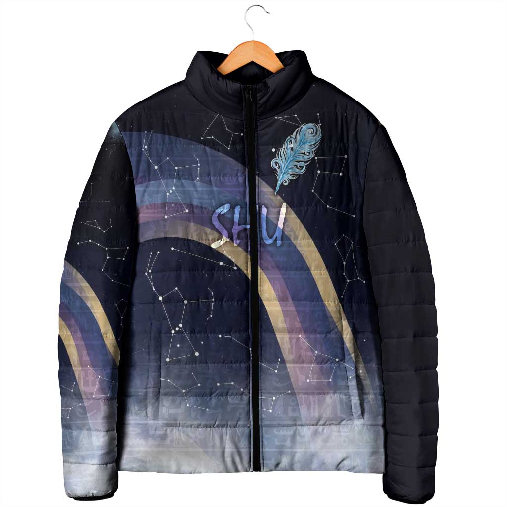 Shu Celestial Constellations Padded Jacket Rainbow Ancient Egyptian Sky Deity Theme