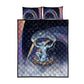 Shu Celestial Constellations Quilt Bed Set Rainbow Ancient Egyptian Sky Deity Theme