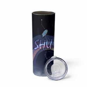 Shu Celestial Constellations Skinny Tumbler Rainbow Ancient Egyptian Sky Deity Theme