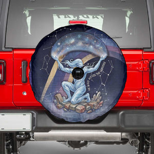 Shu Celestial Constellations Spare Tire Cover Rainbow Ancient Egyptian Sky Deity Theme