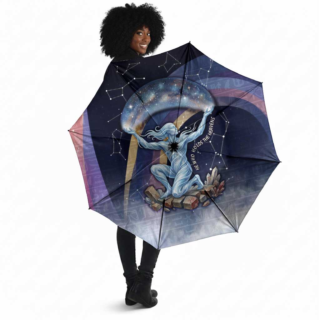 Shu Celestial Constellations Umbrella Rainbow Ancient Egyptian Sky Deity Theme
