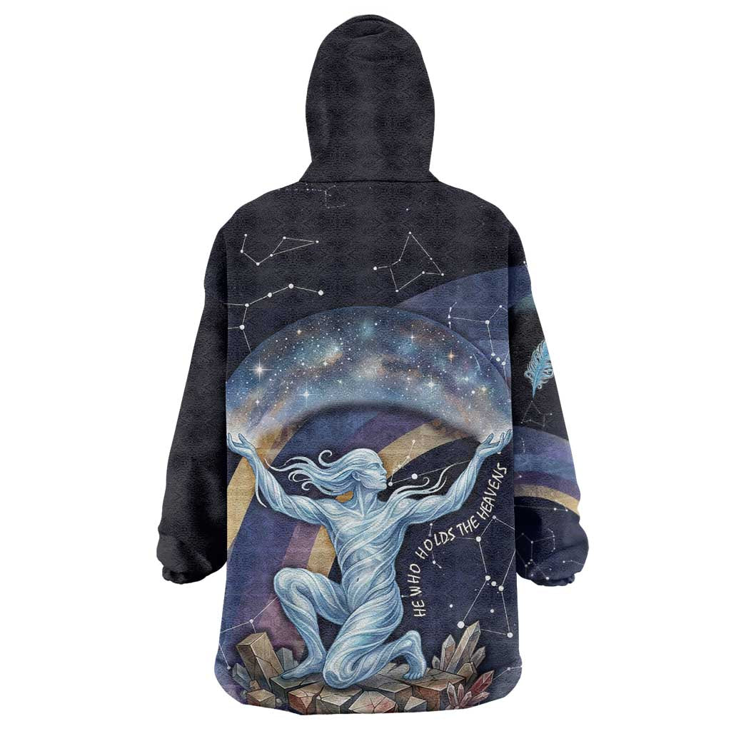 Shu Celestial Constellations Wearable Blanket Hoodie Rainbow Ancient Egyptian Sky Deity Theme