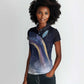 Shu Celestial Constellations Women Polo Shirt Rainbow Ancient Egyptian Sky Deity Theme