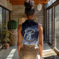 Shu Celestial Constellations Women Sleeveless Polo Shirt Rainbow Ancient Egyptian Sky Deity Theme