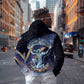 Shu Celestial Constellations Zip Hoodie Rainbow Ancient Egyptian Sky Deity Theme