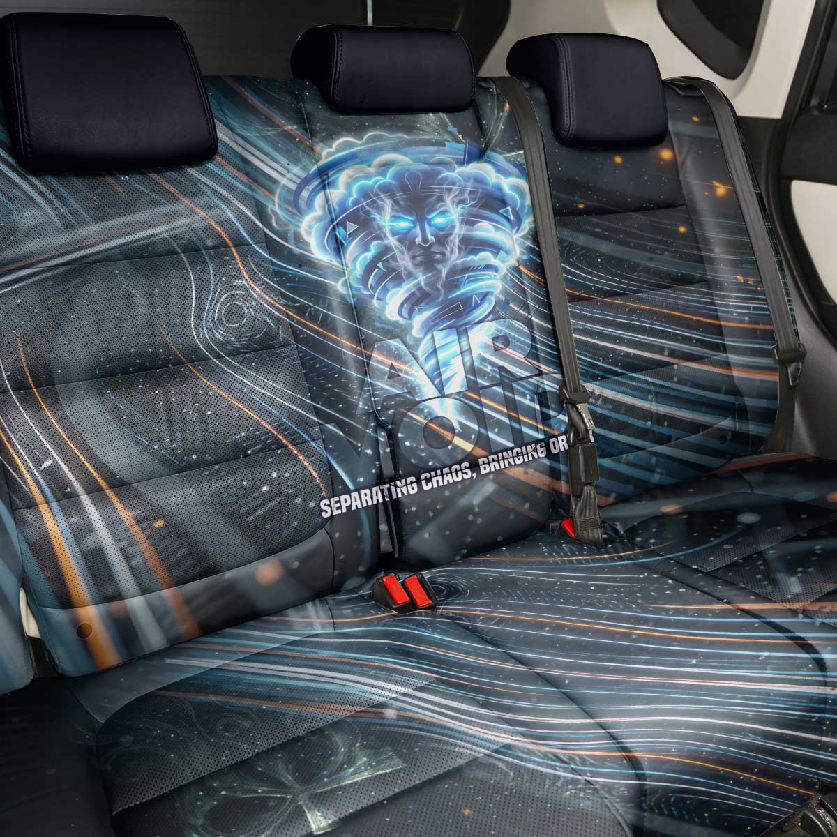 Shu Air Void Egyptian Back Car Seat Cover with Storm God and Ankh Ancient Mythology