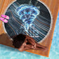 Shu Air Void Egyptian Beach Blanket with Storm God and Ankh Ancient Mythology