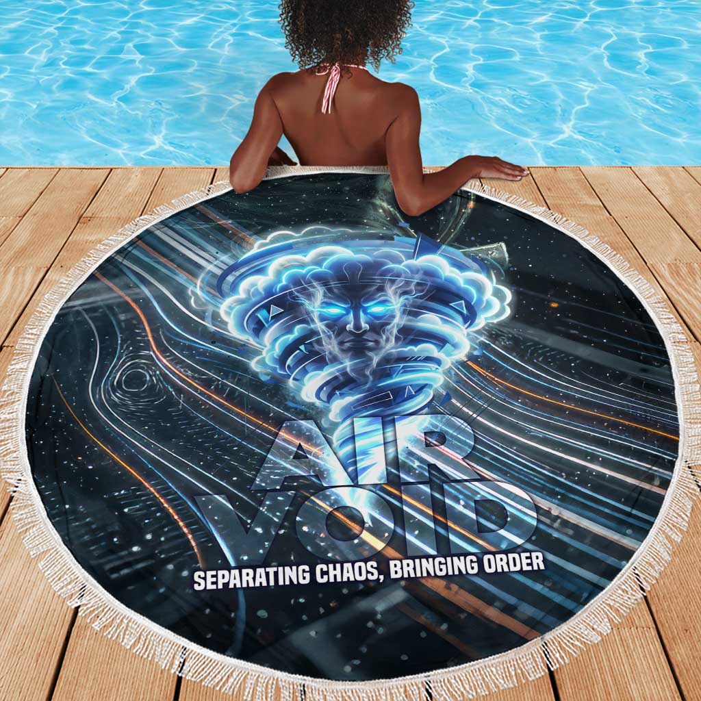 Shu Air Void Egyptian Beach Blanket with Storm God and Ankh Ancient Mythology