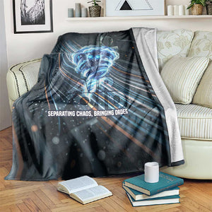 Shu Air Void Egyptian Blanket with Storm God and Ankh Ancient Mythology