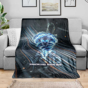 Shu Air Void Egyptian Blanket with Storm God and Ankh Ancient Mythology