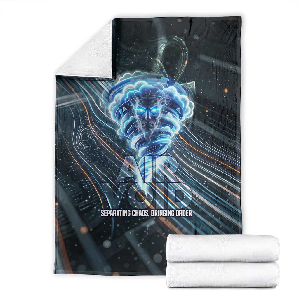 Shu Air Void Egyptian Blanket with Storm God and Ankh Ancient Mythology