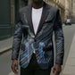 Shu Air Void Egyptian Blazer with Storm God and Ankh Ancient Mythology